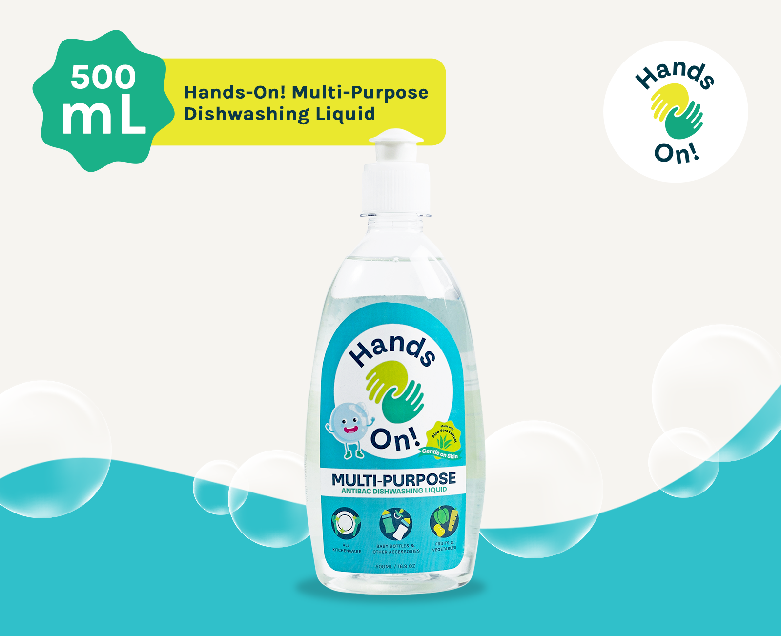 Hands-On Multi-Purpose Dishwashing Liquid 500ml
